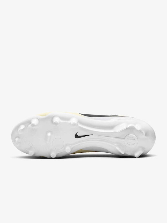 Nike Tiempo Legend 10 Academy FG/MG Niedrig Fußballschuhe mit Stollen Lemonade / Metallic Gold Coin / Μαύρο