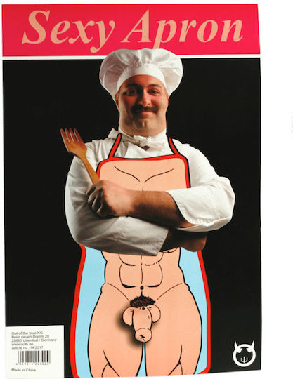Out of the Blue Penis Apron Kitchen Sexy Δώρο Apron with Plush Penis LC-4029811243020