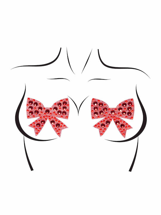 Leg Avenue Bows Nipple Covers Red D-230608