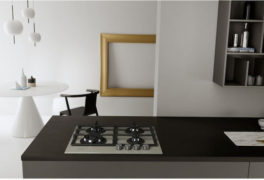 Whirlpool Εστία Υγραερίου Αυτόνομη 59x51εκ. Ασημί