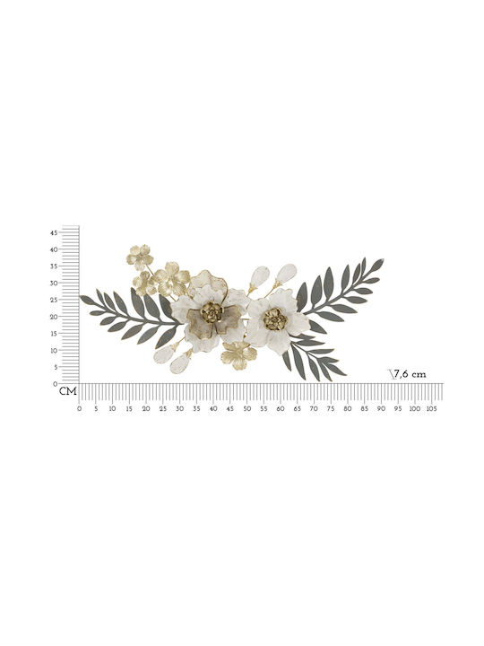 Mauro F Grey Wall Decor Made of Metal 90.2x7.6x41.9cm