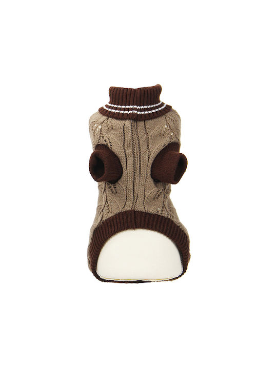 Glee Strickpullover Hund in Braun Farbe 24x24εκx24εκcm.