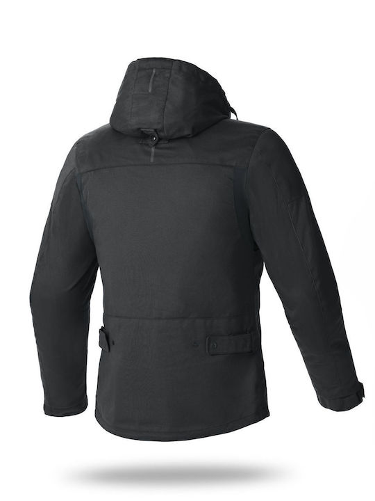 Seventy Degrees Winter Herren Motorradjacke Wasserdicht Schwarz