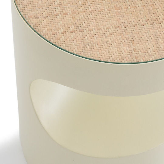 Nachttisch Metall Beige 30x40x55cm