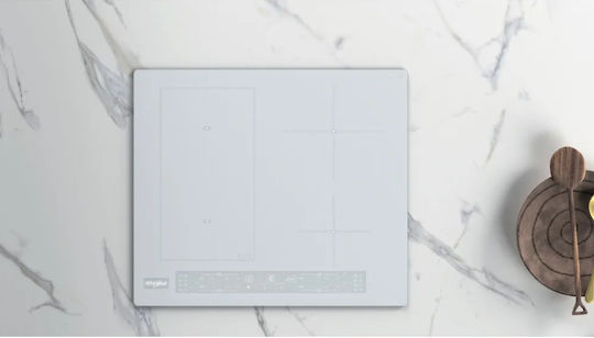 Whirlpool Επαγωγική Εστία Αυτόνομη με Λειτουργία Κλειδώματος 59x51εκ. Λευκή