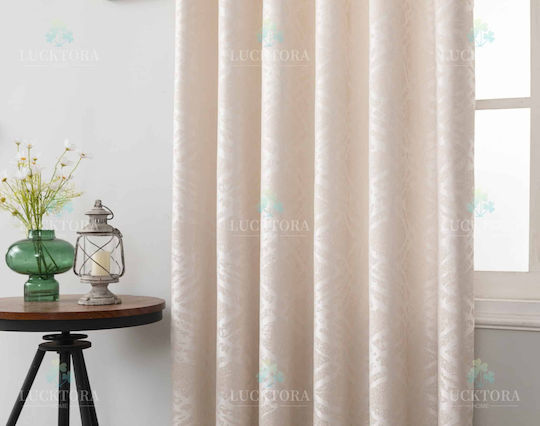Lucktora Curtains with Grommets Beige 270x270cm