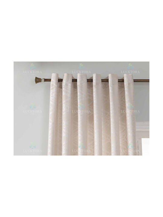 Lucktora Curtain with Grommets Beige 270x270cm