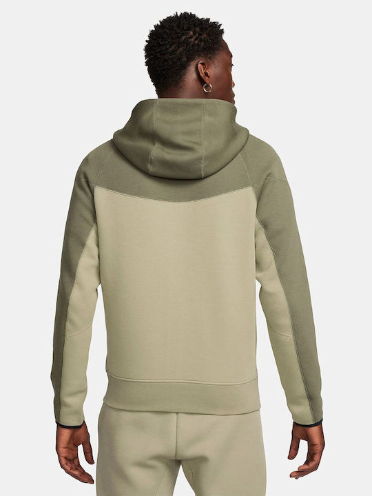 Nike Tech Fleece Windrunner Khaki with Hood