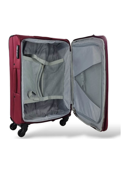 Diplomat The Athens Collection Suitcases Fabric Burgundy Max Height 78cm with 4 Wheels Set of 3 Pieces