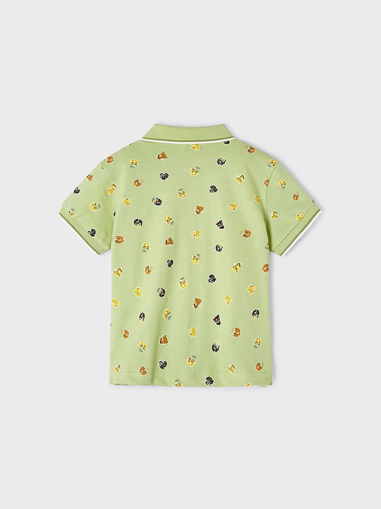 Mayoral Kids Polo Long Sleeve Green