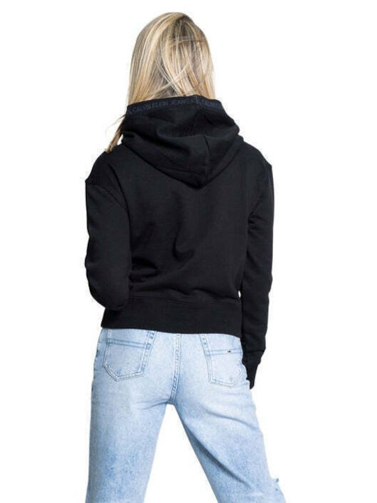 Calvin Klein Women's Long Hooded Sweatshirt Black