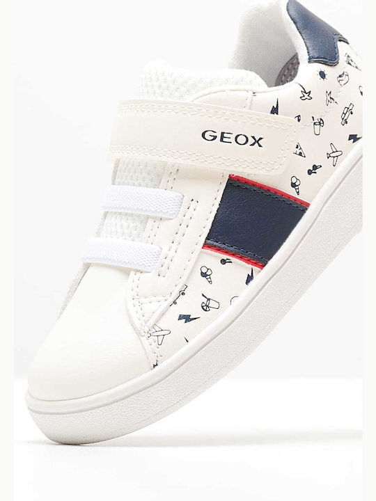 Geox Παιδικά Sneakers Ανατομικά Λευκά
