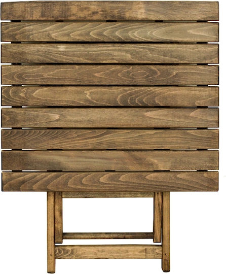 Outdoor Dinner Foldable Wood Table Natural 70x67x73cm