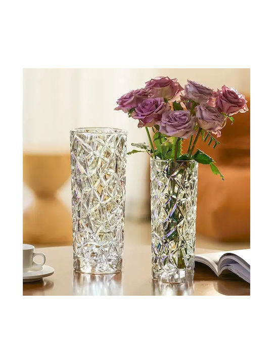 Keskor Decorative Vase Glass Transparent 10x23.5cm 1pcs