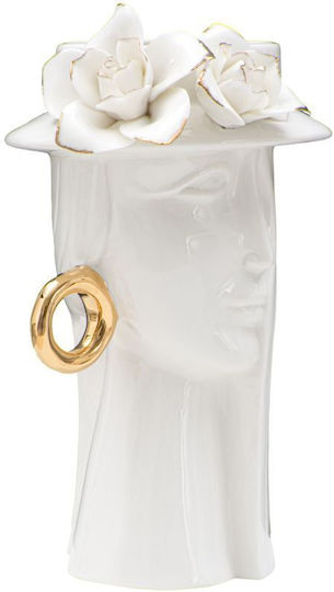 Mauro F Vase Porzellan Gold Abmessung 15xY23.5cm