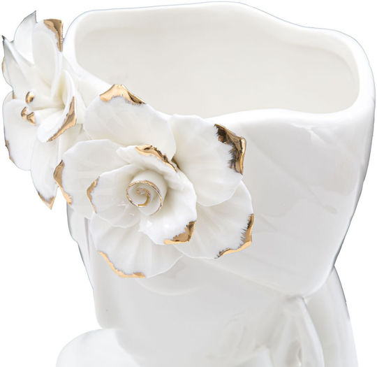 Mauro F Decorative Vase Gold 21.7x14x21cm