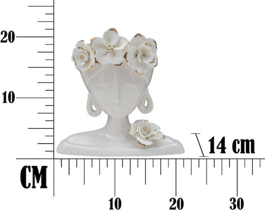 Mauro F Decorative Vase Gold 21.7x14x21cm