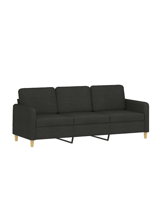 Living Room Furniture Set 3-Seater & 2-Seater & Armchair Black