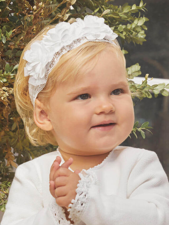 Abel & Lula Baby Headband In White Colour