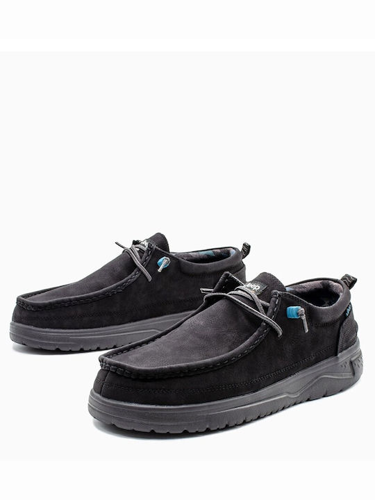 Jeep Footwear Men's Synthetic Leather Moccasins Black