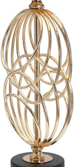 Mauro F Metall Tischlampe mit Gold Schirm und Basis