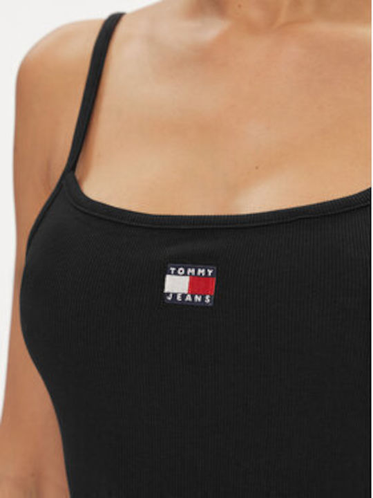 Tommy Hilfiger Badge Bluză Sportivă pentru Femei cu Bretele Black