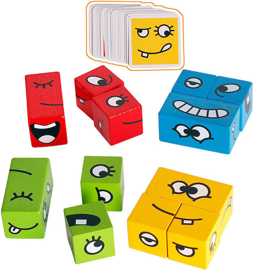 Montessori Με Κάρτες Και Κύβους Εκφράσεων Montessori Educational Game Knowledge for 3+ years Years Old