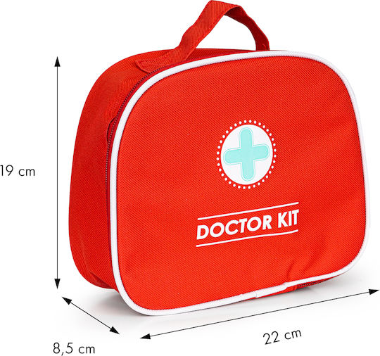 Ecotoys Set medical pentru copii din lemn 9buc
