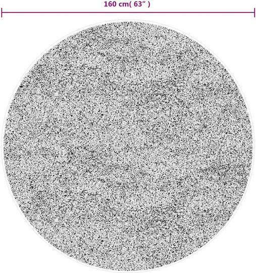 vidaXL Huarte Anti-slip Rug Round Black