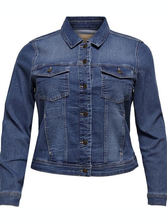 Women's Short Jean Jacket for Spring or Autumn Blue