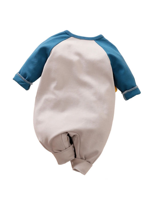 TakTakBaby Set Body pentru Bebeluși Mânecă lungă Blue/Grey