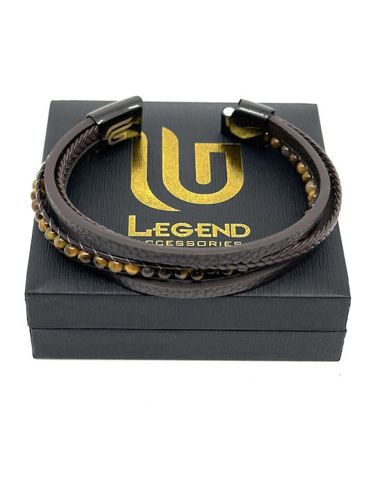 Legend Accessories Leder Armband 21cm