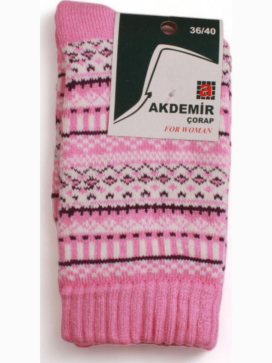 Pro Socks Γυναικείες Κάλτσες με Σχέδια Ροζ