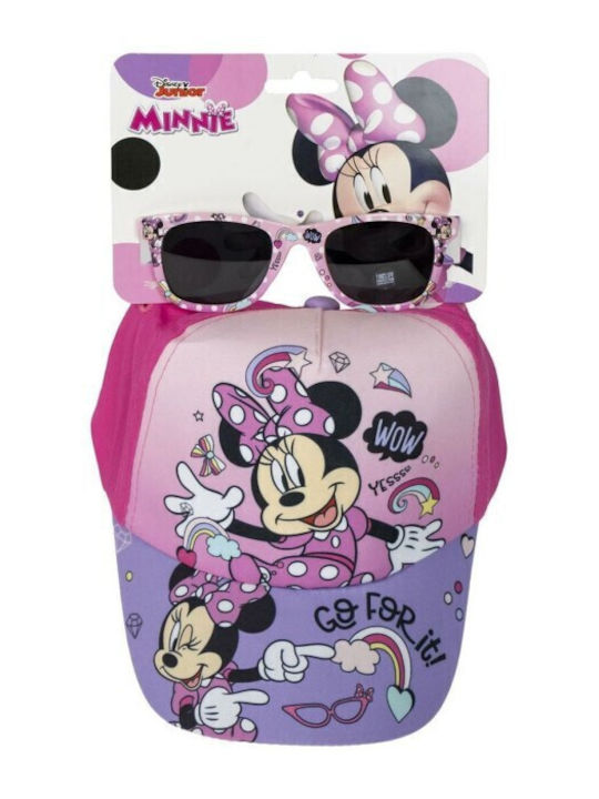 Minnie Mouse Παιδικό Καπέλο Jockey Υφασμάτινο Ροζ