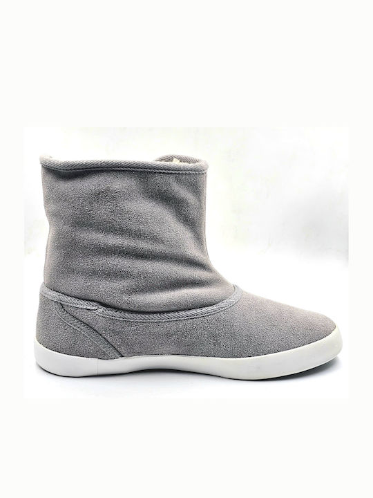 Lacoste Suede Women's Ankle Boots Platform & Fur Gray