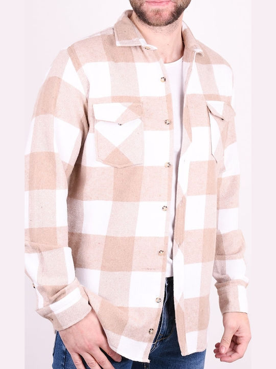 Langärmlig Hemd Geprüft Beige