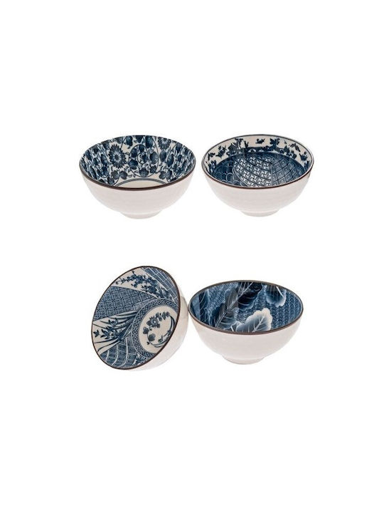 Iliadis Bol de Servire Rotund Ceramică Albastru cu Diametru 12buc 4buc