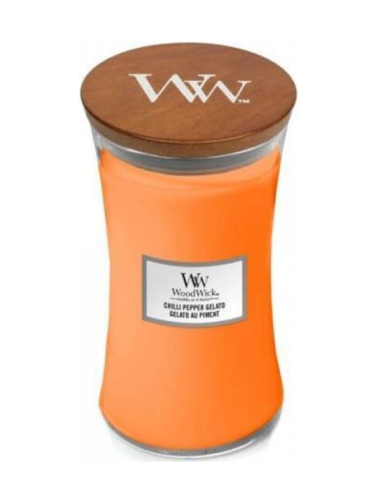 WoodWick Scented Candle Jar with Scent Chilli Pepper Gelato Orange 610gr 1pcs