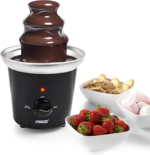 Princess Black Chocolate Fountain with 3 Flats 32W 15.4x15.4x24.5cm