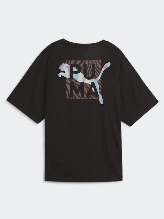 Puma Women's Athletic T-shirt Fast Drying Polka Dot Black