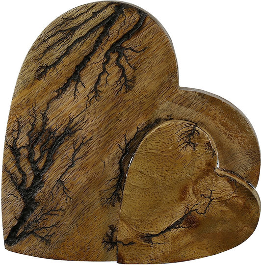 ArteLibre Decorativă Inima din Lemn 17x17cm 1buc