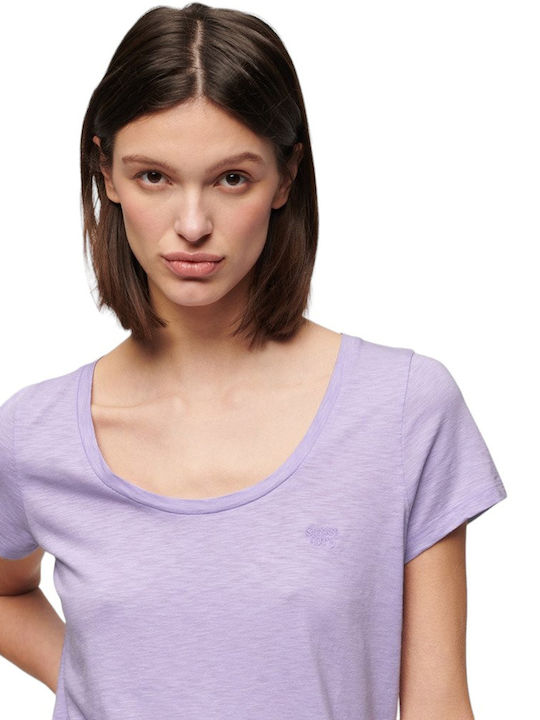 Superdry W D1 Stud Scoop Neck Women's T-shirt Purple