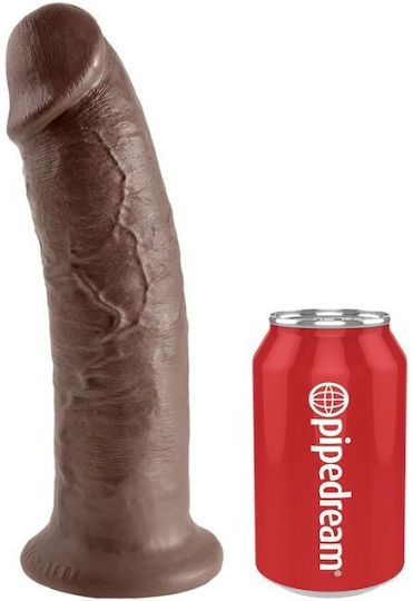 King Cock Ρεαλιστικό Dildo με Βεντούζα Καφέ 25cm