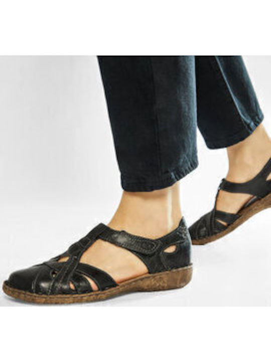 Flache Sandalen für Damen in Schwarz Farbe