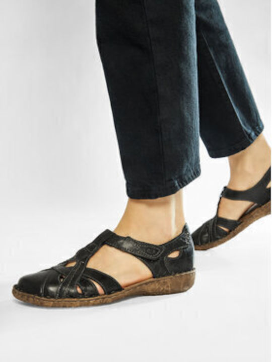Flache Sandalen für Damen in Schwarz Farbe