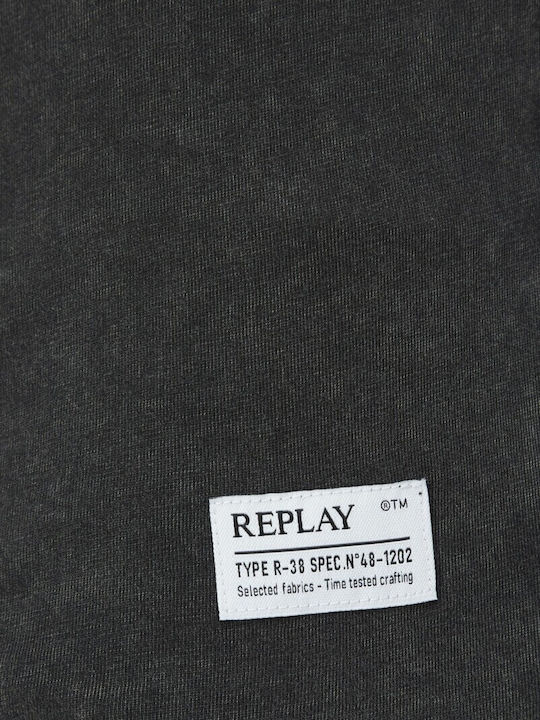 Replay Men's Short Sleeve Blouse BLACK