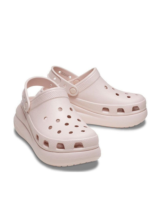 Crocs Classic Crush Γυναικεία Ανατομικά Σαμπό Ροζ Crocs Classic Crush Γυναικεία Ανατομικά Σαμπό Ροζ
