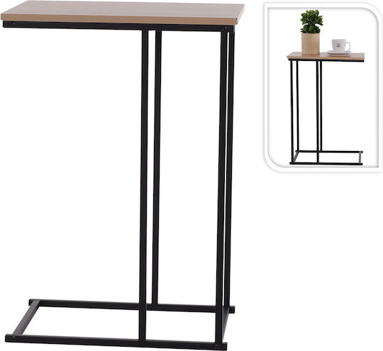 Rectangular Side Table Wooden Natural M40xL26xH58cm