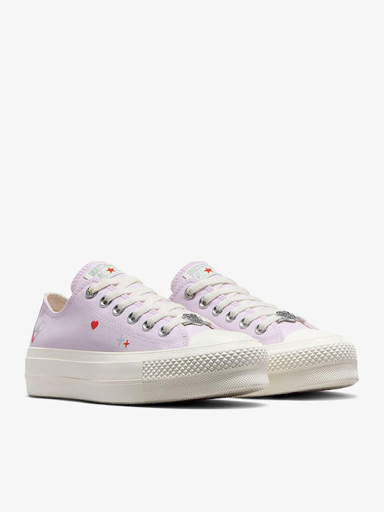 Chuck Taylor All Star Lift Дамски Флатформи Маратонки Lilac Daze / Egret / Fever Dream
