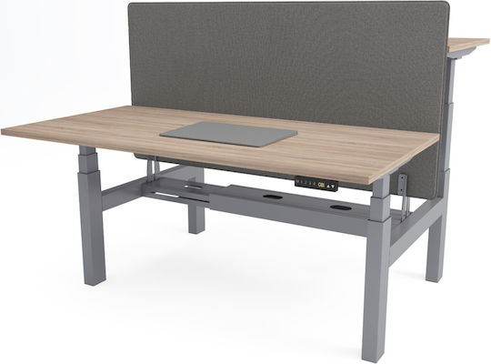 ErgoAction Action Desk Duo Pliabilă Stand de masă din Metal Alb 180x60x62.5cm